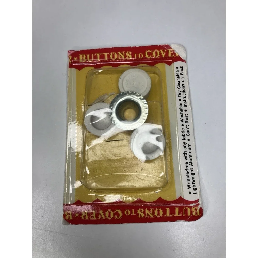 Vintage Retro Mid Century Fabric Covered Button Craft Kit By Maxant Open Box